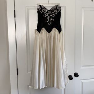 Vintage Black & White Formal Dress Size 4